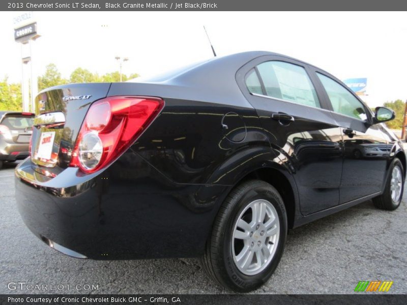 Black Granite Metallic / Jet Black/Brick 2013 Chevrolet Sonic LT Sedan