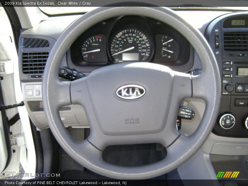 Clear White / Gray 2009 Kia Spectra EX Sedan