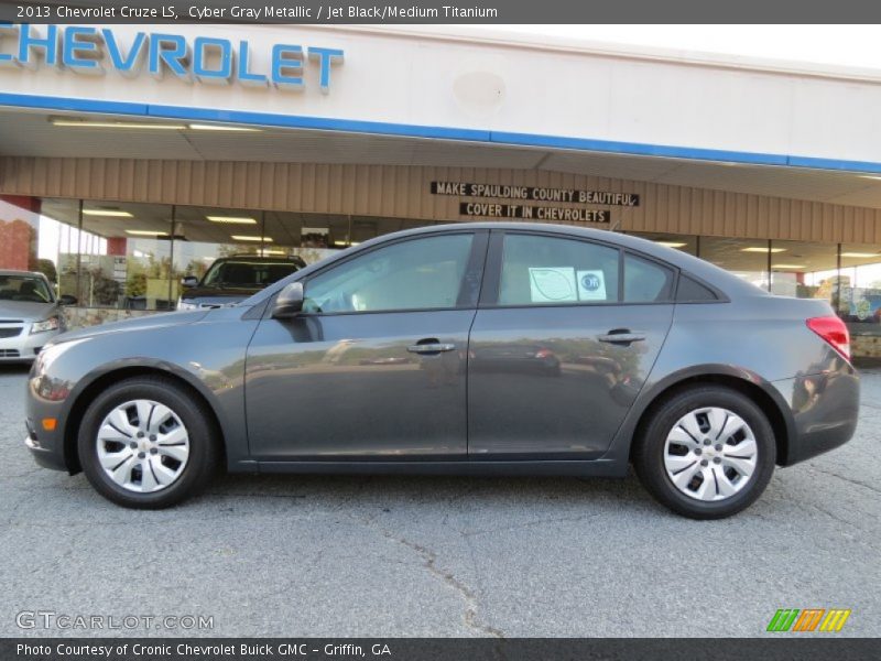 Cyber Gray Metallic / Jet Black/Medium Titanium 2013 Chevrolet Cruze LS