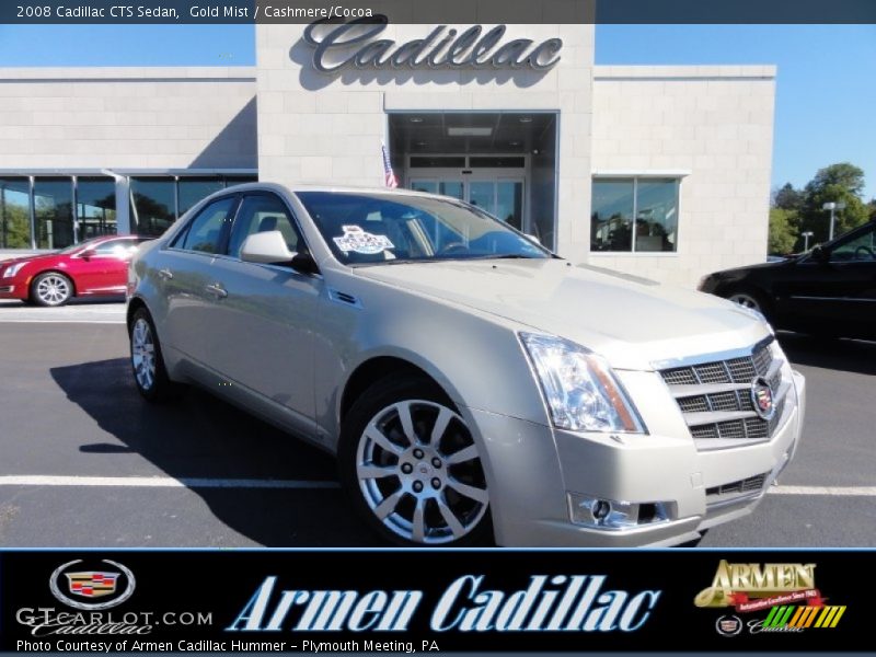 Gold Mist / Cashmere/Cocoa 2008 Cadillac CTS Sedan