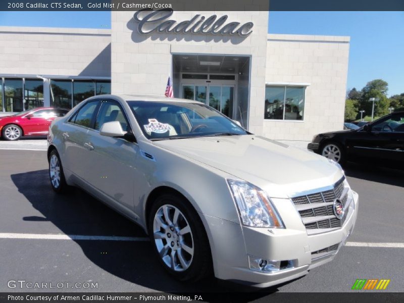 Gold Mist / Cashmere/Cocoa 2008 Cadillac CTS Sedan
