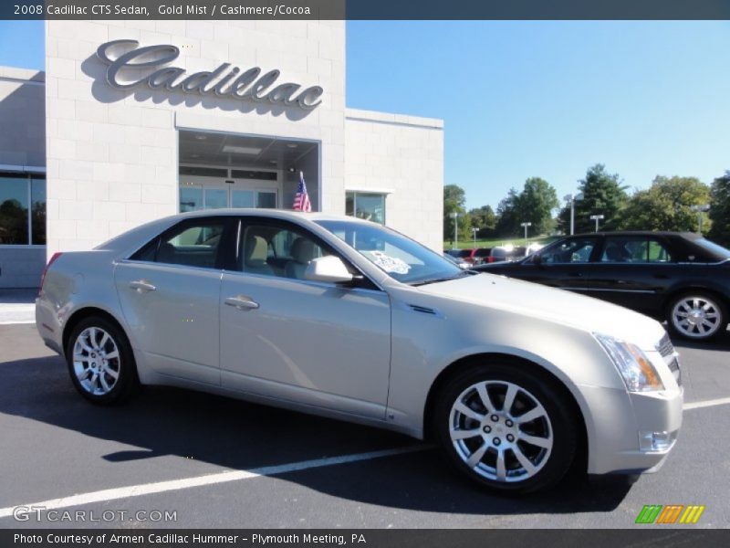 Gold Mist / Cashmere/Cocoa 2008 Cadillac CTS Sedan