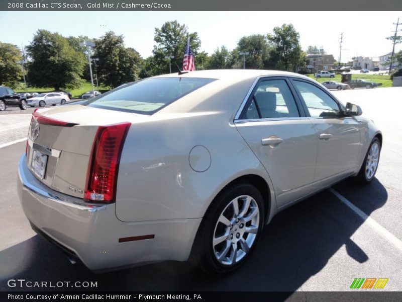 Gold Mist / Cashmere/Cocoa 2008 Cadillac CTS Sedan