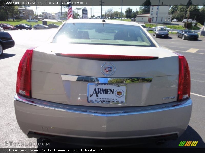 Gold Mist / Cashmere/Cocoa 2008 Cadillac CTS Sedan