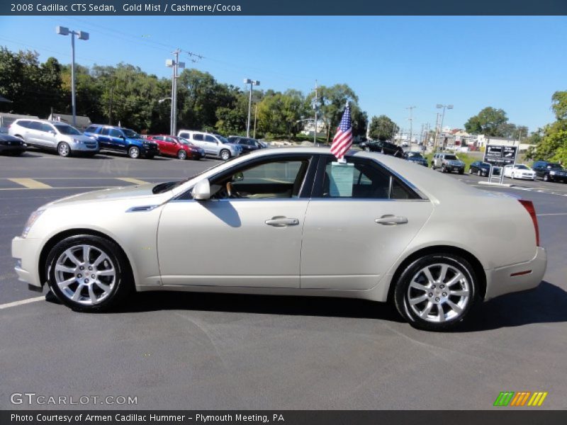 Gold Mist / Cashmere/Cocoa 2008 Cadillac CTS Sedan