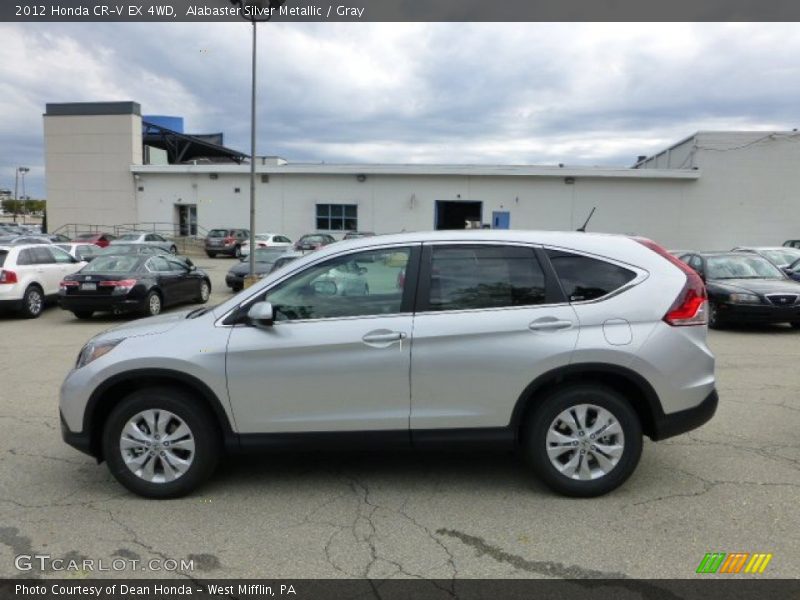 Alabaster Silver Metallic / Gray 2012 Honda CR-V EX 4WD