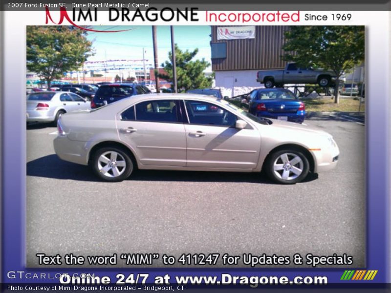 Dune Pearl Metallic / Camel 2007 Ford Fusion SE