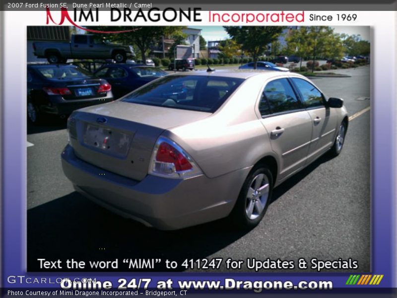 Dune Pearl Metallic / Camel 2007 Ford Fusion SE