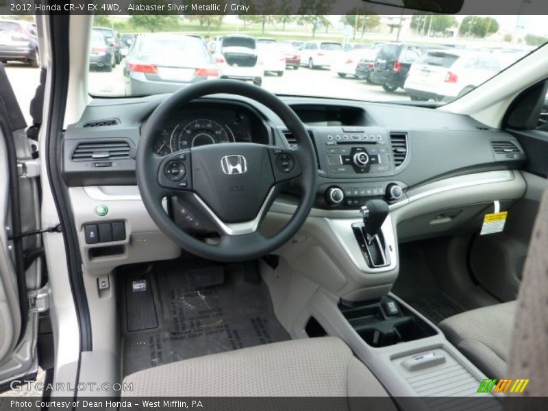 Alabaster Silver Metallic / Gray 2012 Honda CR-V EX 4WD