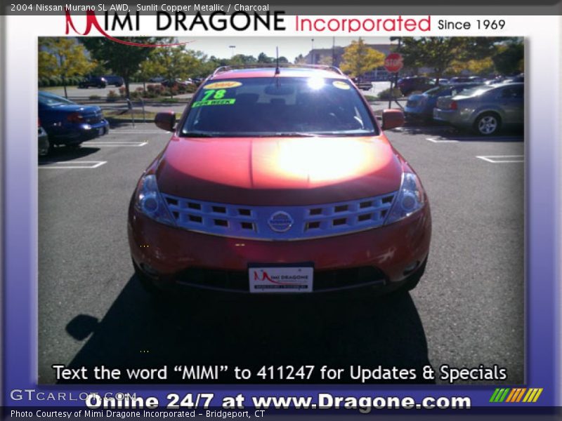 Sunlit Copper Metallic / Charcoal 2004 Nissan Murano SL AWD