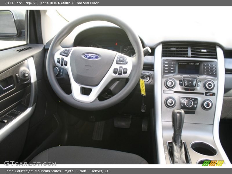 Kona Blue Metallic / Charcoal Black 2011 Ford Edge SE