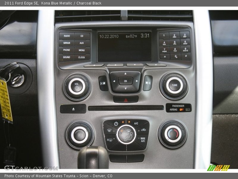 Kona Blue Metallic / Charcoal Black 2011 Ford Edge SE