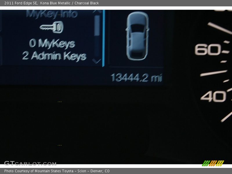Kona Blue Metallic / Charcoal Black 2011 Ford Edge SE