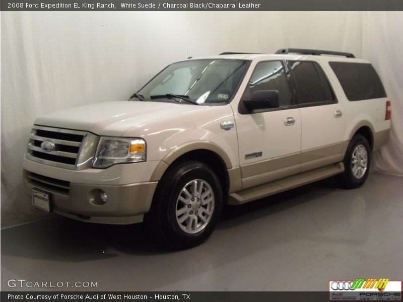 White Suede / Charcoal Black/Chaparral Leather 2008 Ford Expedition EL King Ranch