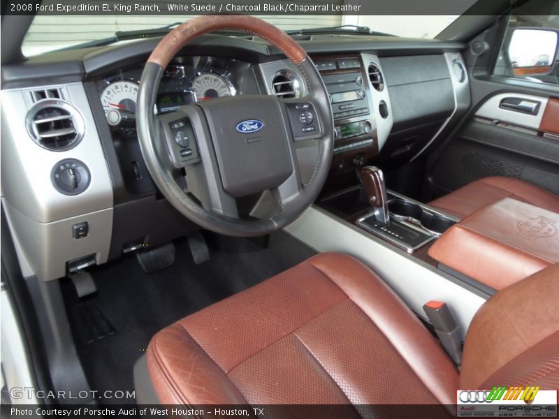 White Suede / Charcoal Black/Chaparral Leather 2008 Ford Expedition EL King Ranch
