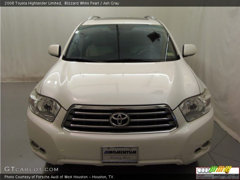 Blizzard White Pearl / Ash Gray 2008 Toyota Highlander Limited