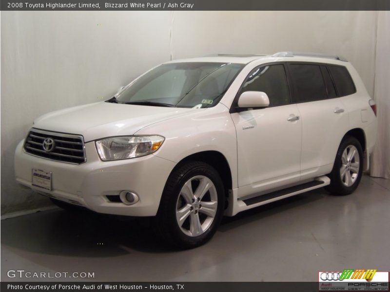 Blizzard White Pearl / Ash Gray 2008 Toyota Highlander Limited