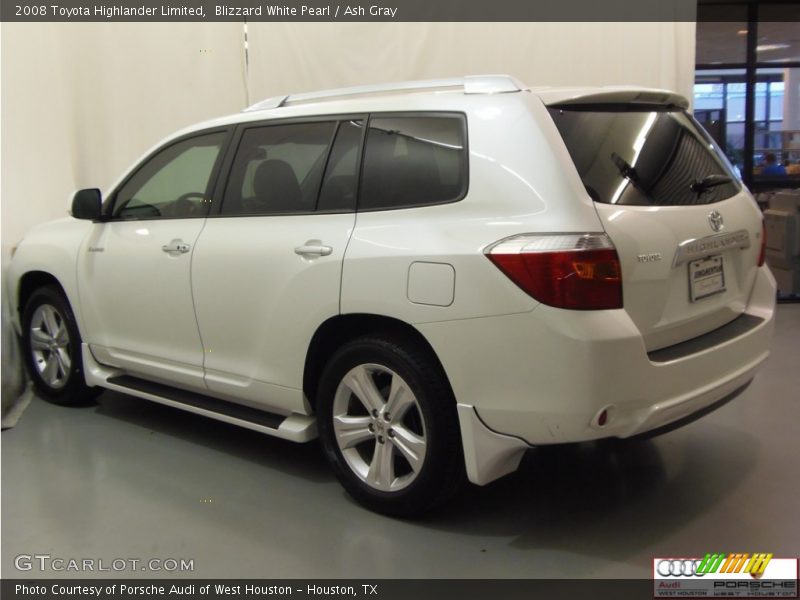 Blizzard White Pearl / Ash Gray 2008 Toyota Highlander Limited