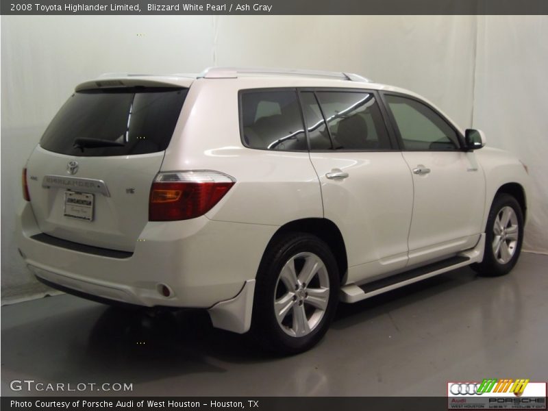 Blizzard White Pearl / Ash Gray 2008 Toyota Highlander Limited
