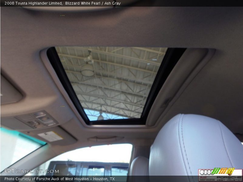 Blizzard White Pearl / Ash Gray 2008 Toyota Highlander Limited