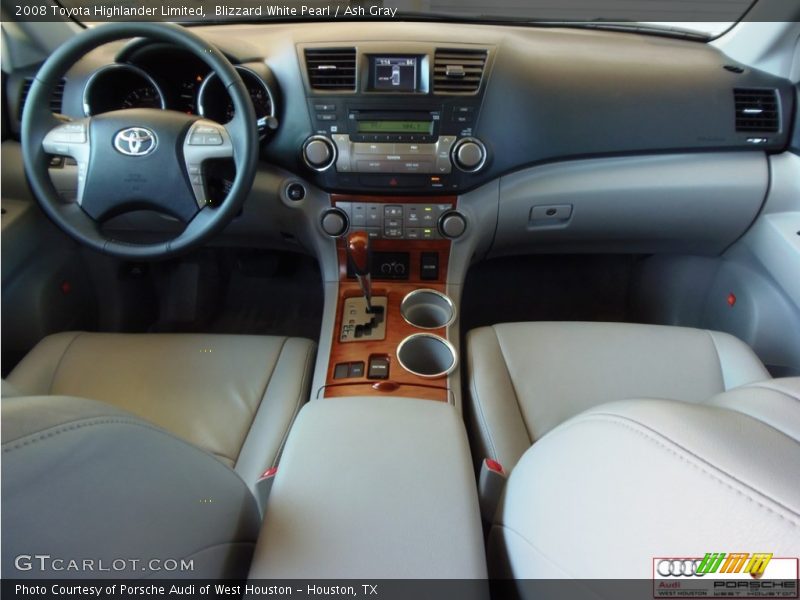 Blizzard White Pearl / Ash Gray 2008 Toyota Highlander Limited