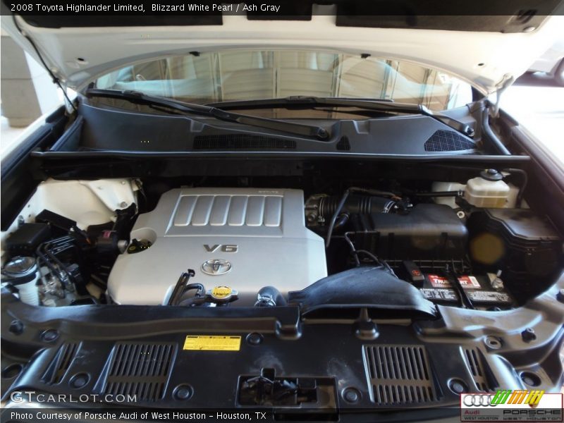 Blizzard White Pearl / Ash Gray 2008 Toyota Highlander Limited