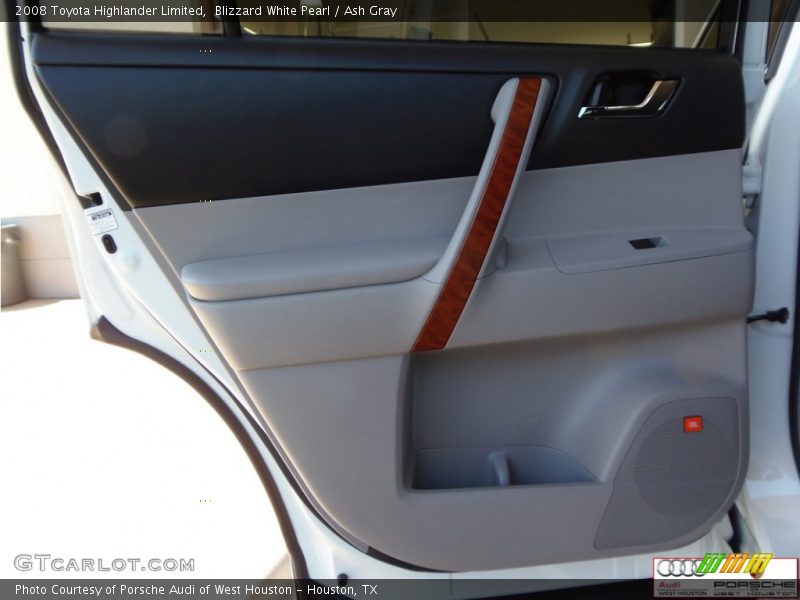 Blizzard White Pearl / Ash Gray 2008 Toyota Highlander Limited