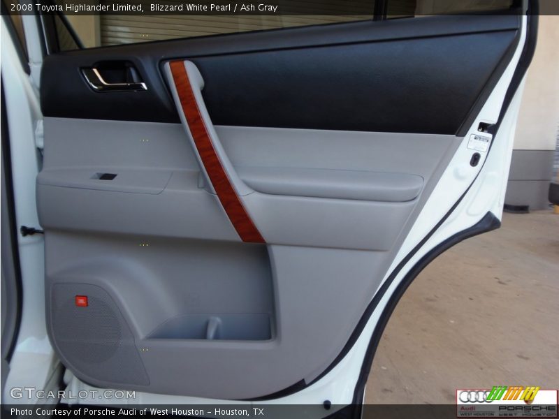 Blizzard White Pearl / Ash Gray 2008 Toyota Highlander Limited