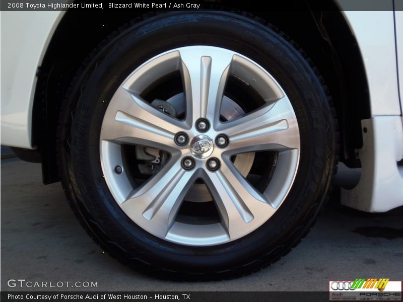 Blizzard White Pearl / Ash Gray 2008 Toyota Highlander Limited