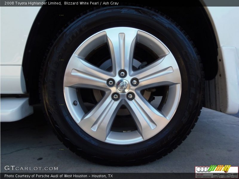 Blizzard White Pearl / Ash Gray 2008 Toyota Highlander Limited