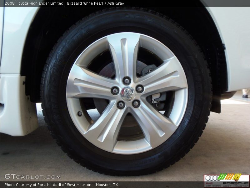 Blizzard White Pearl / Ash Gray 2008 Toyota Highlander Limited