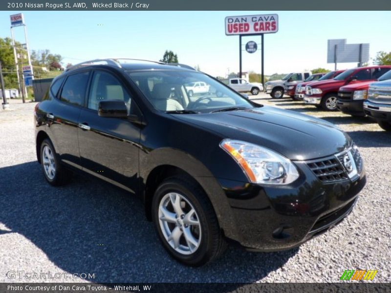 Wicked Black / Gray 2010 Nissan Rogue SL AWD