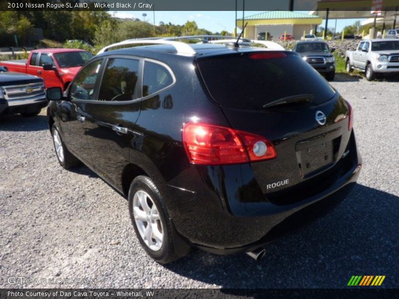 Wicked Black / Gray 2010 Nissan Rogue SL AWD