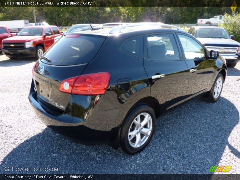 Wicked Black / Gray 2010 Nissan Rogue SL AWD