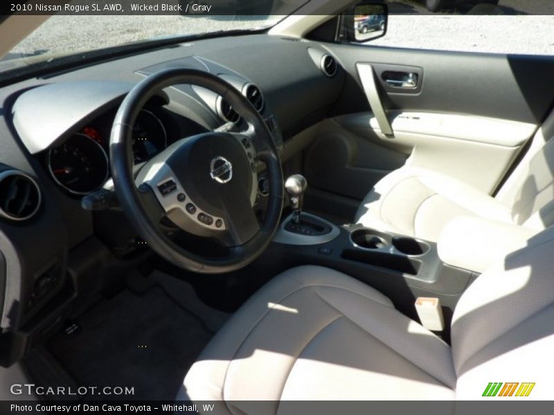 Wicked Black / Gray 2010 Nissan Rogue SL AWD