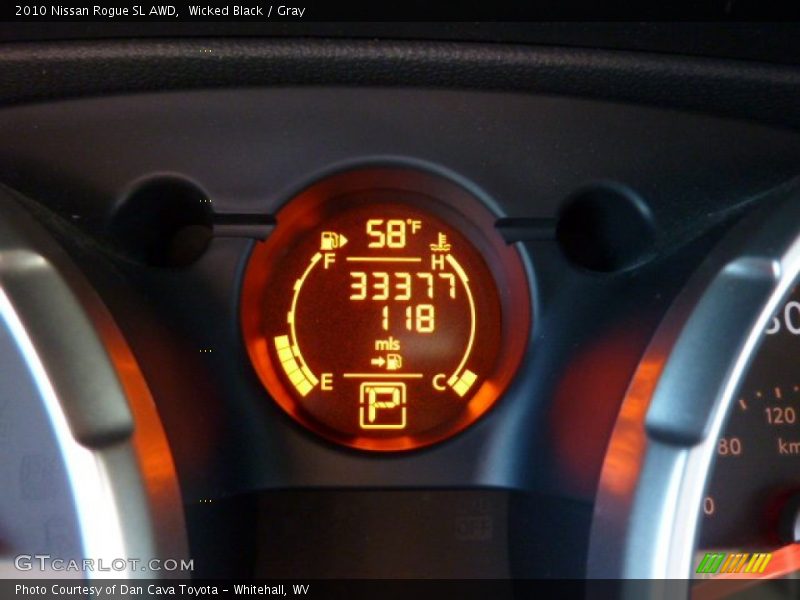 Wicked Black / Gray 2010 Nissan Rogue SL AWD