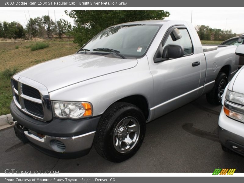 Bright Silver Metallic / Gray 2003 Dodge Ram 1500 ST Regular Cab