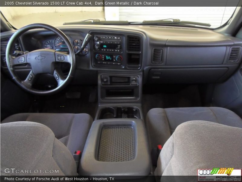 Dark Green Metallic / Dark Charcoal 2005 Chevrolet Silverado 1500 LT Crew Cab 4x4