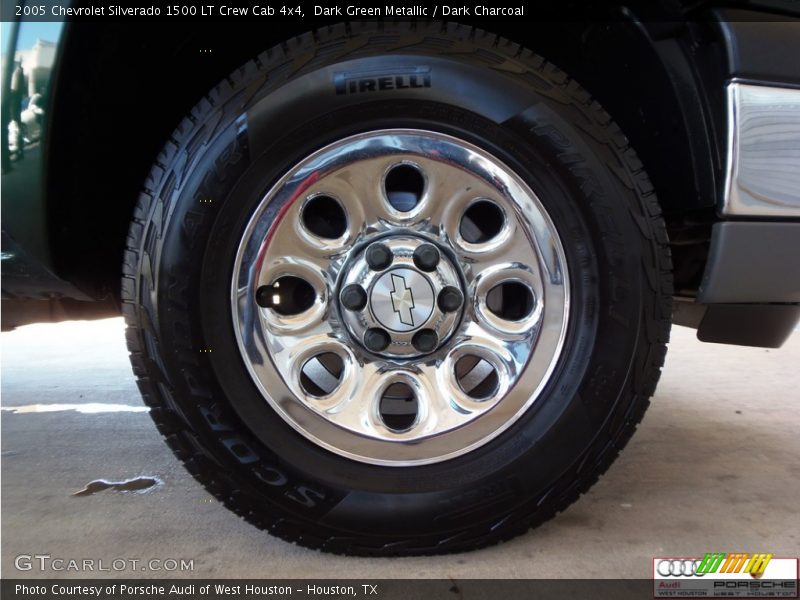 Dark Green Metallic / Dark Charcoal 2005 Chevrolet Silverado 1500 LT Crew Cab 4x4