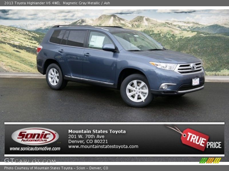 Magnetic Gray Metallic / Ash 2013 Toyota Highlander V6 4WD