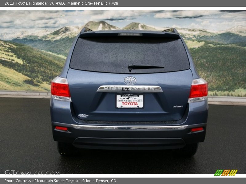 Magnetic Gray Metallic / Ash 2013 Toyota Highlander V6 4WD
