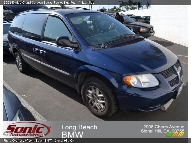 Patriot Blue Pearl / Navy Blue 2002 Dodge Grand Caravan Sport