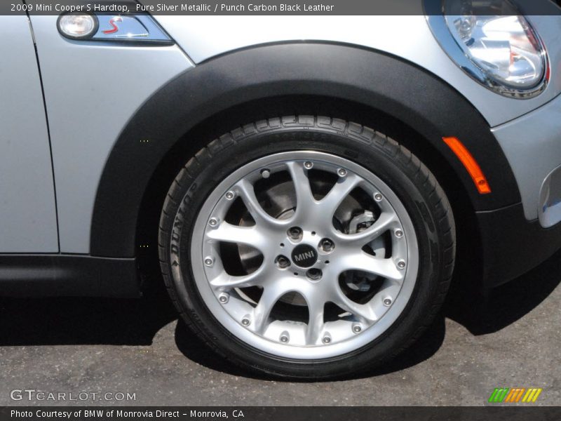 Pure Silver Metallic / Punch Carbon Black Leather 2009 Mini Cooper S Hardtop