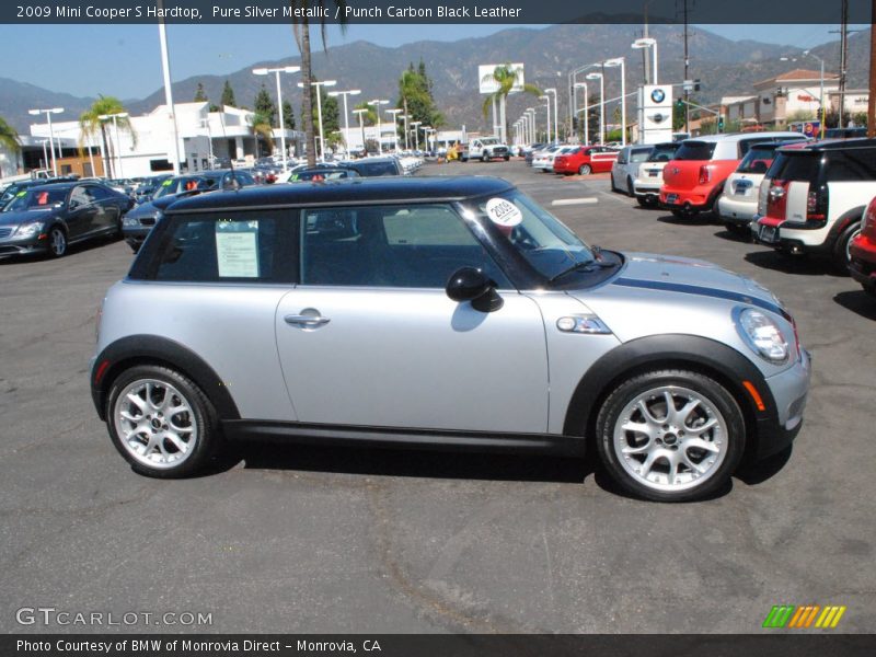 Pure Silver Metallic / Punch Carbon Black Leather 2009 Mini Cooper S Hardtop