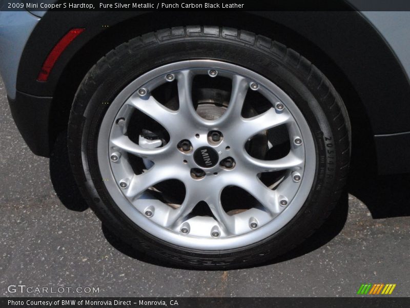Pure Silver Metallic / Punch Carbon Black Leather 2009 Mini Cooper S Hardtop
