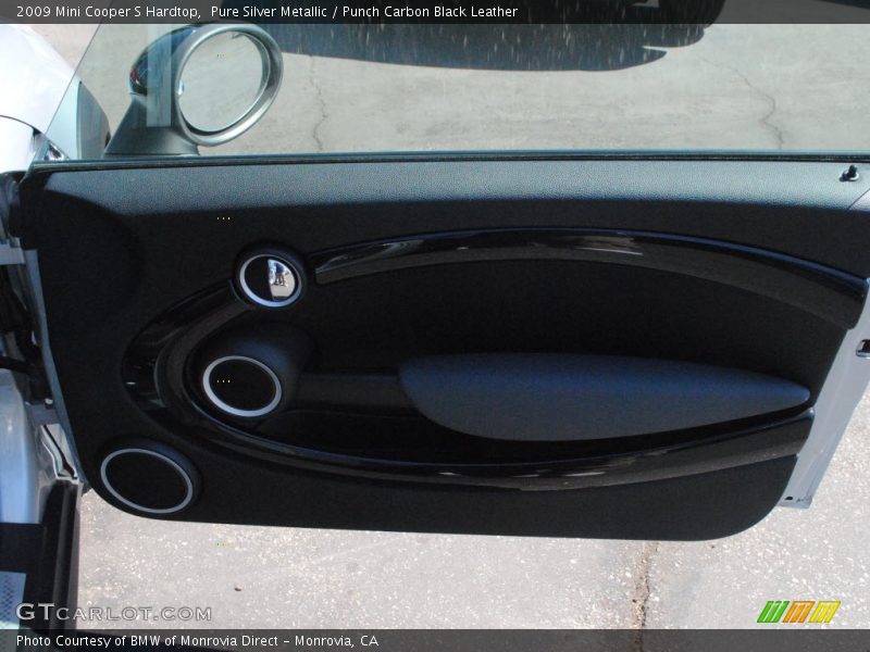 Pure Silver Metallic / Punch Carbon Black Leather 2009 Mini Cooper S Hardtop