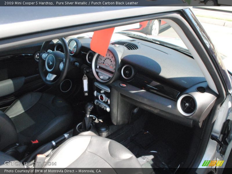 Pure Silver Metallic / Punch Carbon Black Leather 2009 Mini Cooper S Hardtop
