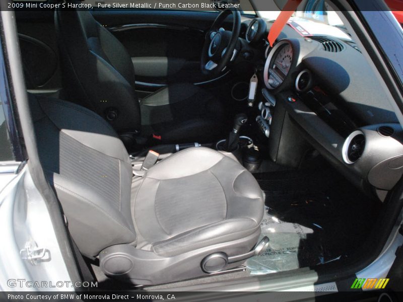 Pure Silver Metallic / Punch Carbon Black Leather 2009 Mini Cooper S Hardtop