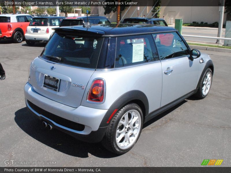 Pure Silver Metallic / Punch Carbon Black Leather 2009 Mini Cooper S Hardtop