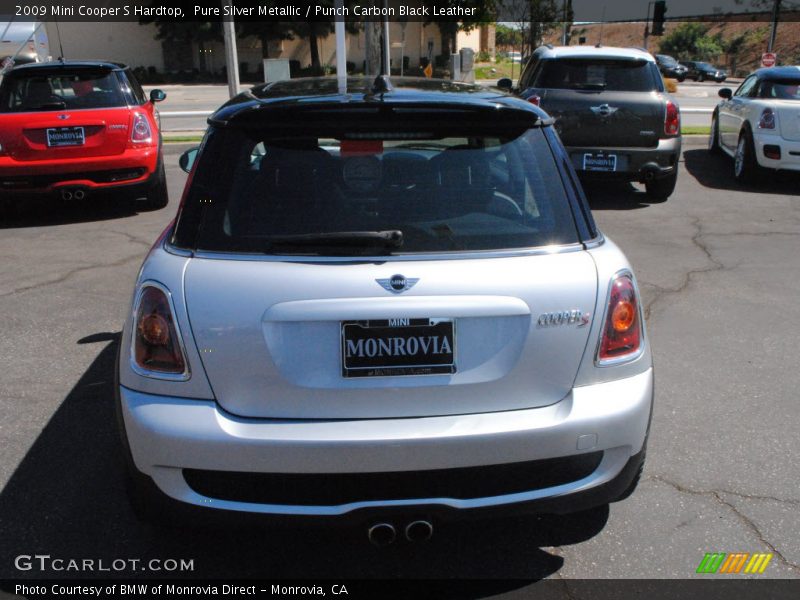 Pure Silver Metallic / Punch Carbon Black Leather 2009 Mini Cooper S Hardtop